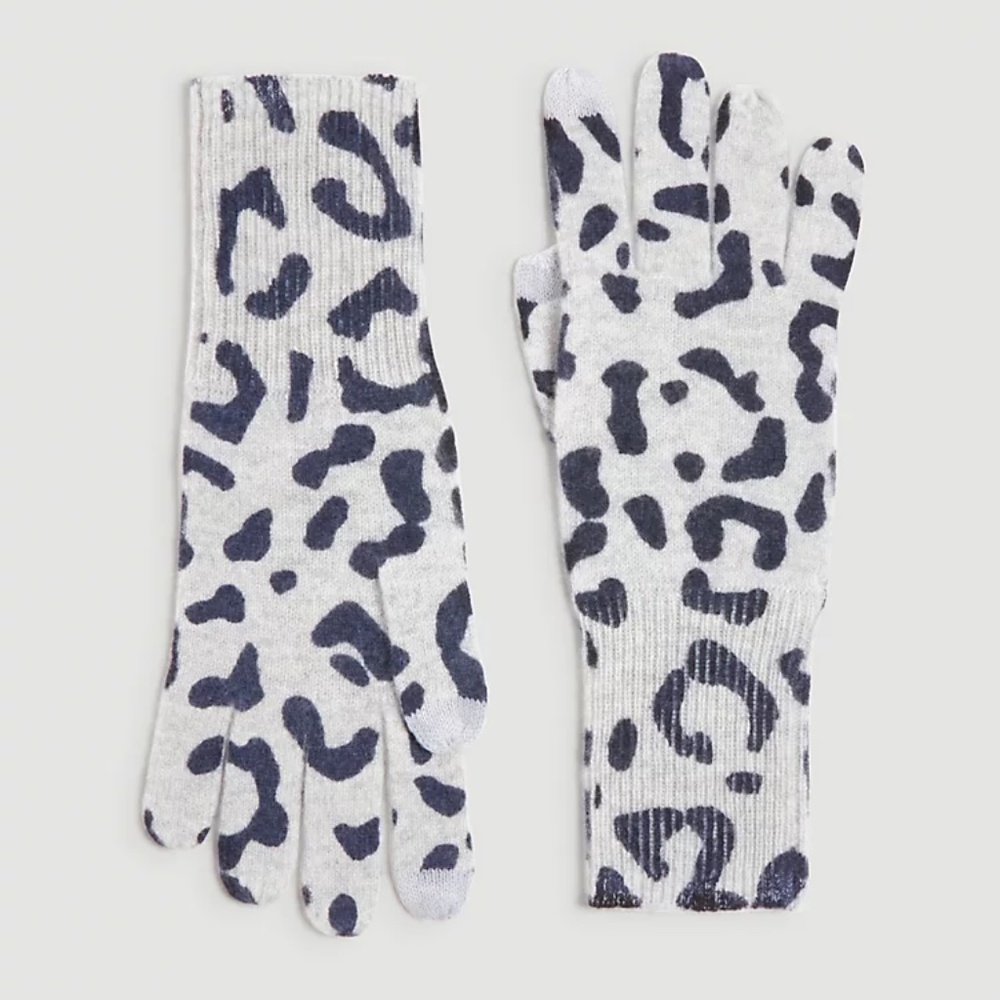 Leopard Print Cashmere Gloves